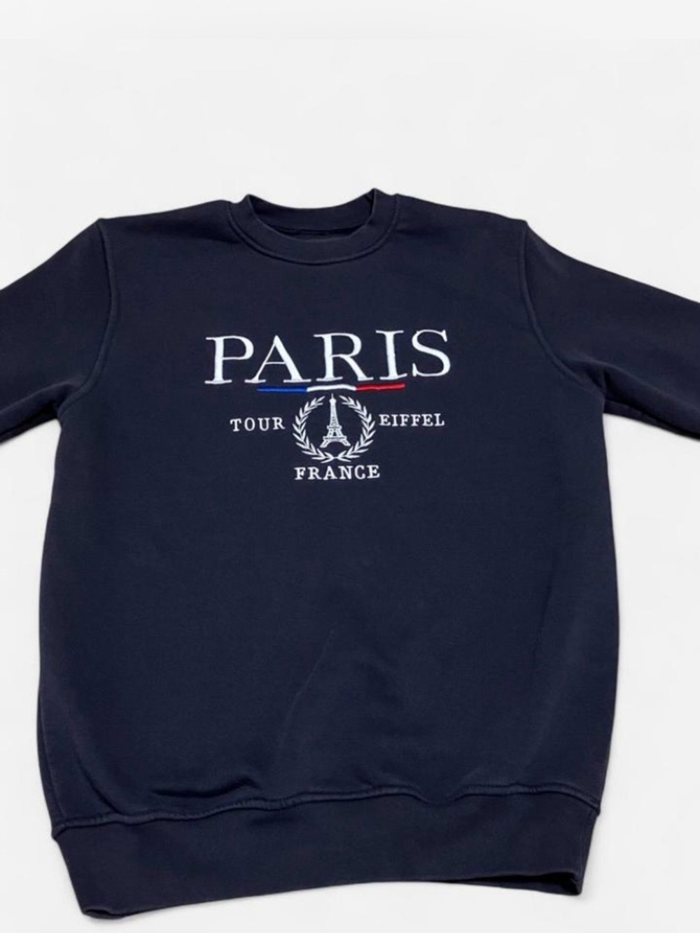 Paris France Eiffel Tower Oversized Y2K Crewneck cotton blend size L - Picture 1 of 5